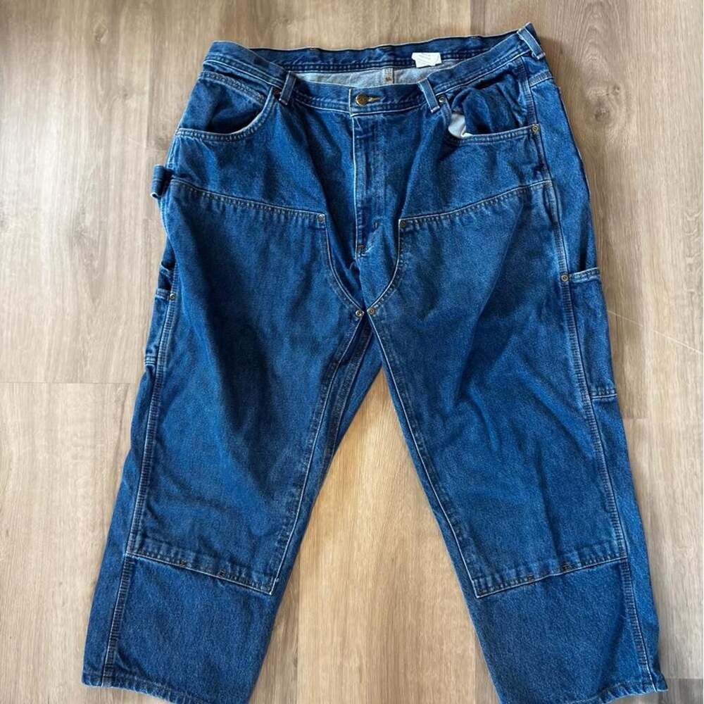 Vintage Key Carpenter Jeans Blue Denim Workwear 42x30